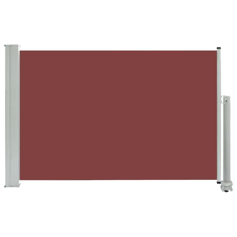 AUVENT PARAVENT STORE BRISE-VUE LATÉRAL RÉTRACTABLE DE PATIO JARDIN TERRASSE BALCON PROTECTION VISUELLE ÉCRAN 60 X 300 CM MARRON 02_0007391_0