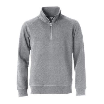 CLIQUE Sweat Col Camionneur Gris Chiné 5XL_0