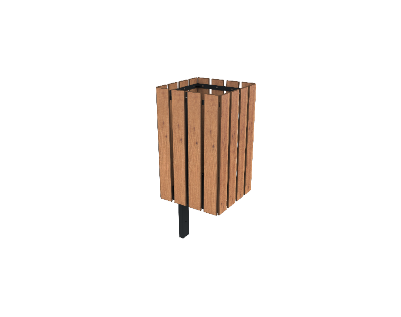 Corbeilles carrées - Acier traité anticorrosion et poudré anti-UV, Lames HPL compact - Jardiz_0