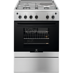 Cuisinière à gaz EKM60300VX - cuisson homogène - porte plein verre facile d'entretien_0