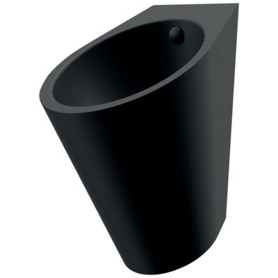 Fino - Urinoir design Delabie en inox 304 noir mat - Alimentation d'eau par l'arrière - Réf. 135710BK_0