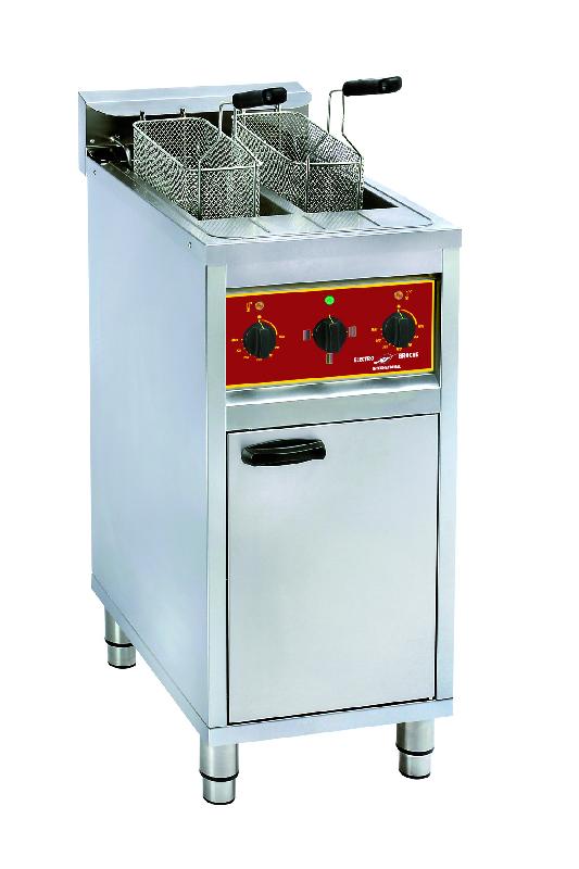 Friteuse électrique professionnelle sur coffre - 16 ou 20 L - Acier inox AISI304 - Double thermostat_0