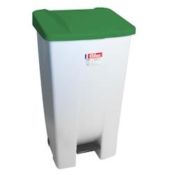 GILAC Poubelle à pédale économique 60 L, 80 L, 120 L - avec roues - 5 couleurs - 120 L - Vert G618211 - vert 3573678699472_0