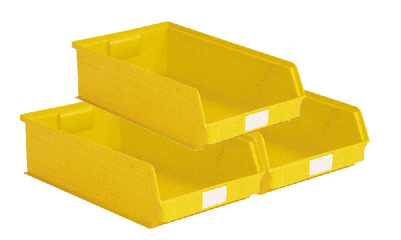 Lot de 14 bacs à bec plastique 20l jaune_0