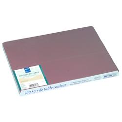 METRO Professional - 500 sets de table jetable en papier satiné gaufré - Format 30X40 cm - Couleur chocolat - marron papier 314119MI_0