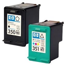 Pack de 2 cartouches d'encre authentiques HP 350/351 Noir et couleurs - programme SECOND - multicolore 3701352378171_0
