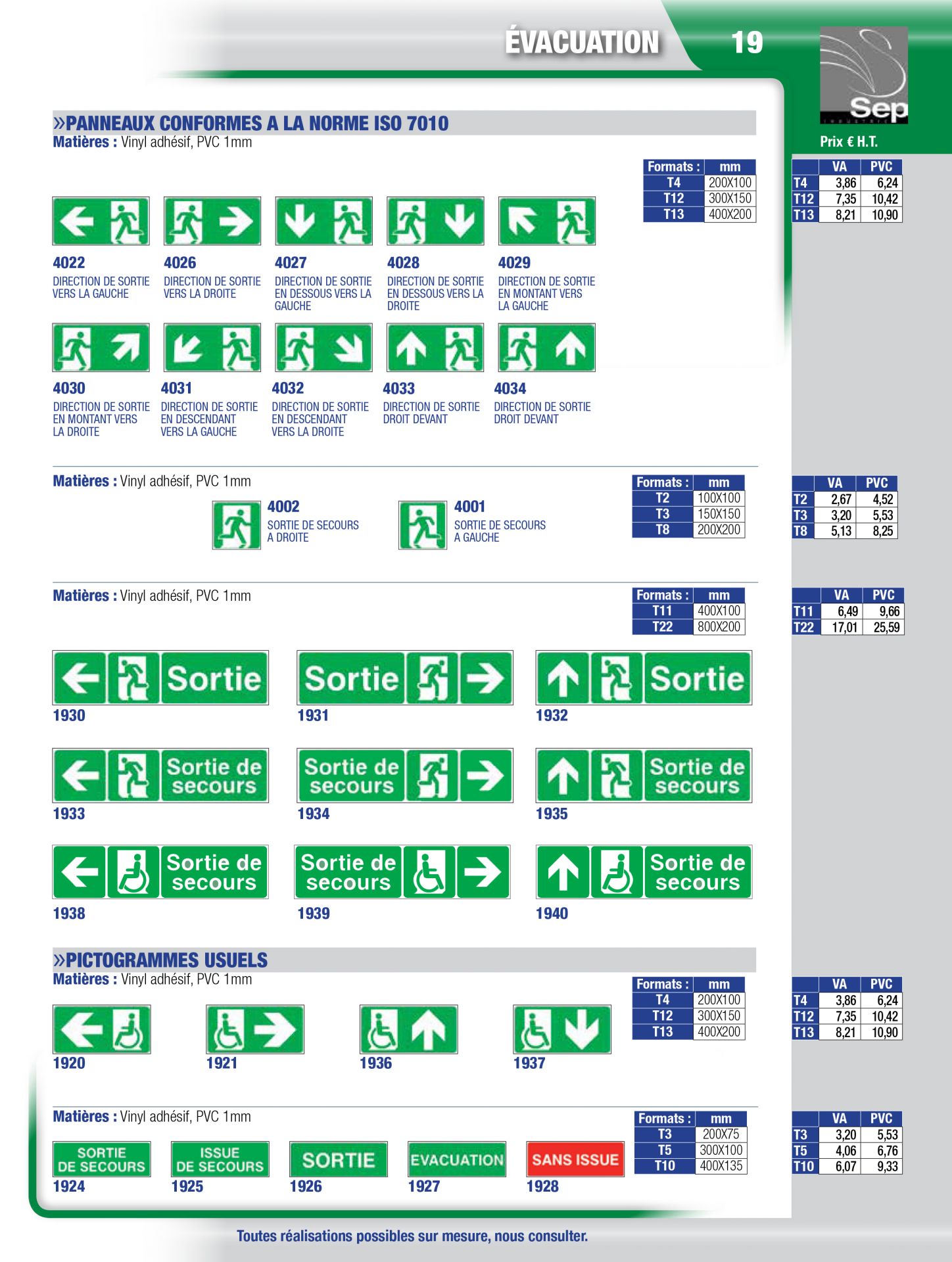 Panneau de signalisation d'évacuation - sécurité et orientation_0