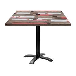 Restootab - Table 90x90cm - modèle Bazila bois redden wood - marron TB-BZ4-9090M-RED.WO_0