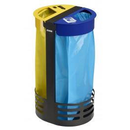 Support sac Vigipirate CITWIN 2x75L - sur pieds - acier galvanisé poudré polyester - ref 8058799_0