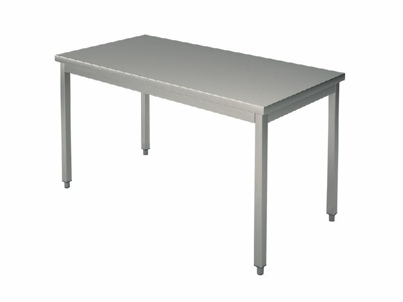 Table inox de travail sans étagère, sans dosseret, 700x700 mm - STLT7070_0