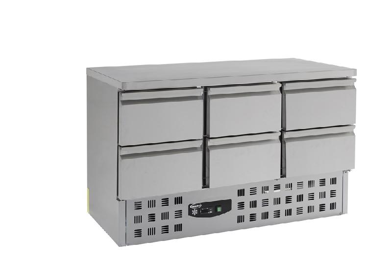 Table réfrigérée de 6 tiroirs ventilé profondeur 700 - 7950.0113_0