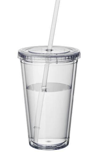 Timbale et paille Cyclone 450ml - double paroi isolante - acrylique sans bisphénol A_0