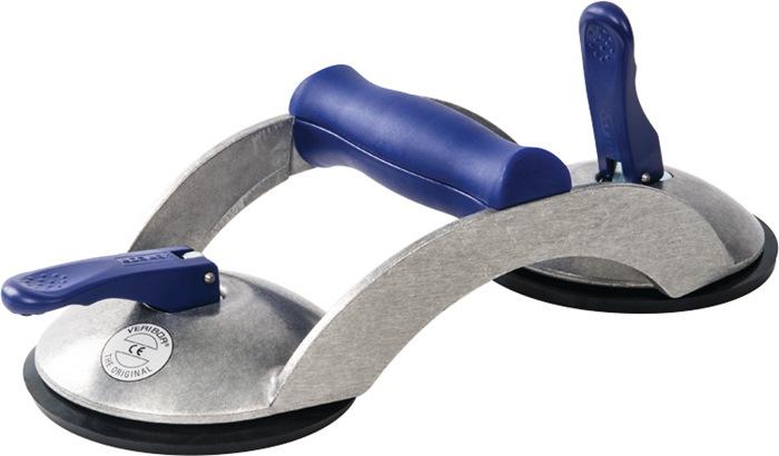 Ventouse de levage Veribor Blue Line - 2 têtes alu - capacité 70 kg - tête Ø120 mm_0