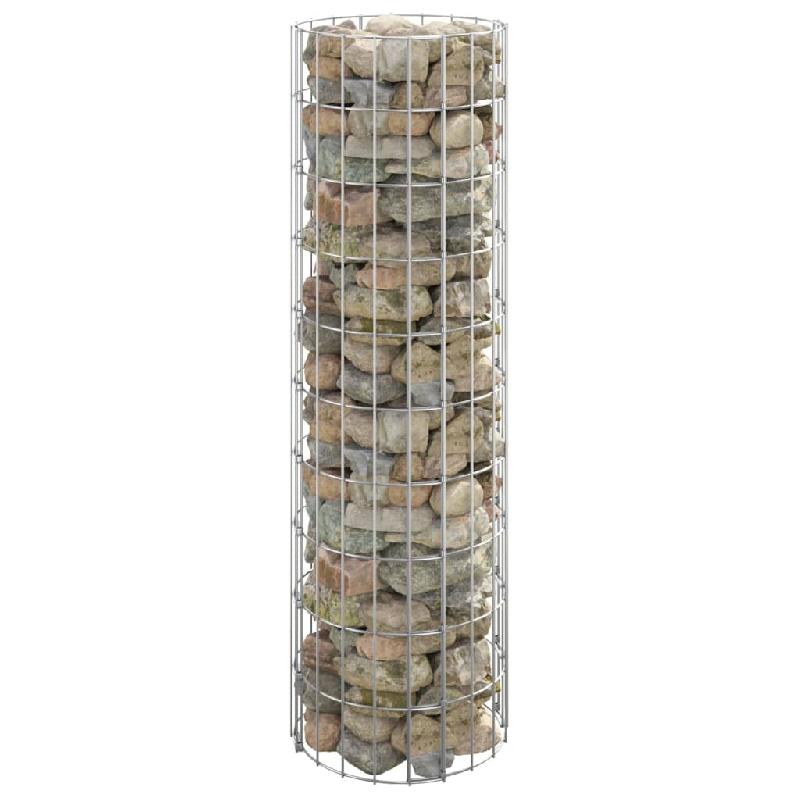 Vidaxl poteau à gabion circulaire acier galvanisé ø30x100 cm 152012_0