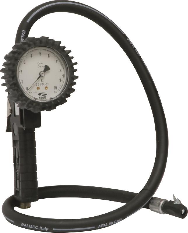 WALMEC - Pistolet de gonflage - Corps PVC, manomètre Ø60 mm homologué, flexible 80 cm_0