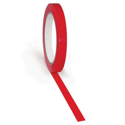 Adhésif rouge petite largeur 37 microns RAJA 12 mm x 66 m, lot de 24_0