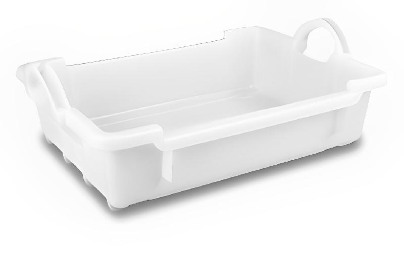 Bac gerbable avec rotation de 90° - Fond et parois pleins - L650mm x l450mm - PEHD - Norme Europe_0