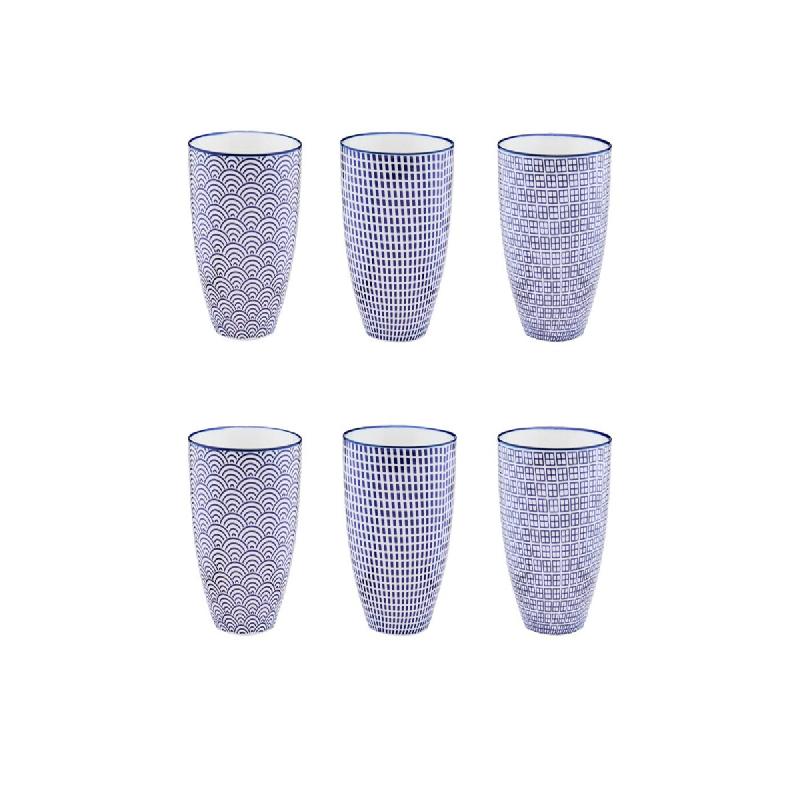 Bjorn Mug PATTERN 30cl - 6 pièces - Dark blue - bleu 3770009621045_0