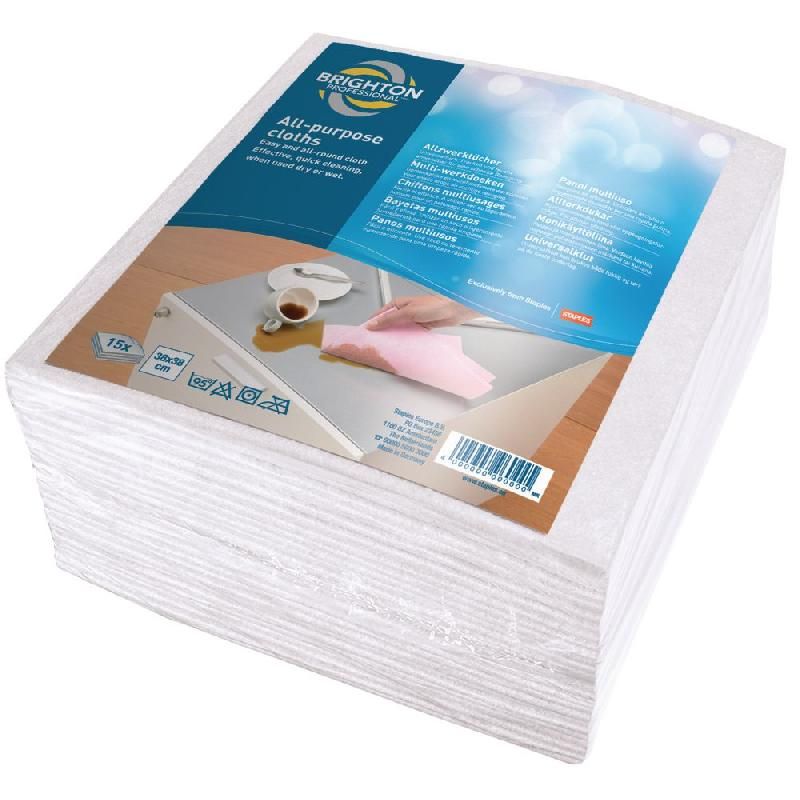 BRIGHTON PROFESSIONAL SACHET DE 25 LINGETTES DE NETTOYAGE BLANCHE