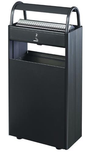 Cendrier corbeille sur pied Kopa 12/60L - acier anticorrosion - aluminium poudré anti-UV - grille inox - fabrication française_0
