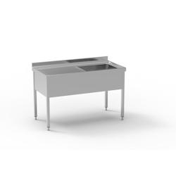 ERATOS Plonge Gamme 700 - Inox AISI-304 18/10 satiné - 1400x700x850 - 1 Cuve 600x500x300 - Égouttoir gauche - FGB-147/11I_0
