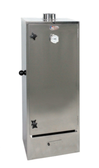 Fumoir traditionnel en inox 3 niveaux - Thermomètre intégré - Construction AISI 304_0