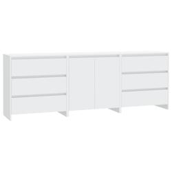 Helloshop26 - Buffet bahut commode armoire meuble de rangement organisateur cuisine salle de séjour salons 3 pcs bois d'ingénierie 02_0037005 - 3000_0