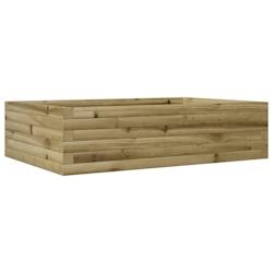 Helloshop26 - Jardinière bac lit surélevé plantes fleurs terrasse jardin 90 x 60 x 23 cm bois de pin imprégné marron 02_0038007 - 3000214018683_0