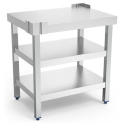 MOBINOX - Table centrale inox avec 2 étagères 720x520x762 mm - Spéciale trancheuse - Table 705x505x740 mm - Référence 8434029621571_0
