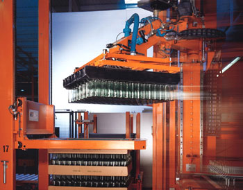 Systèmes de palettisation pour l’industrie du verre - bras rotatif - cadence max 3 couches/min - MSK Triotech_0