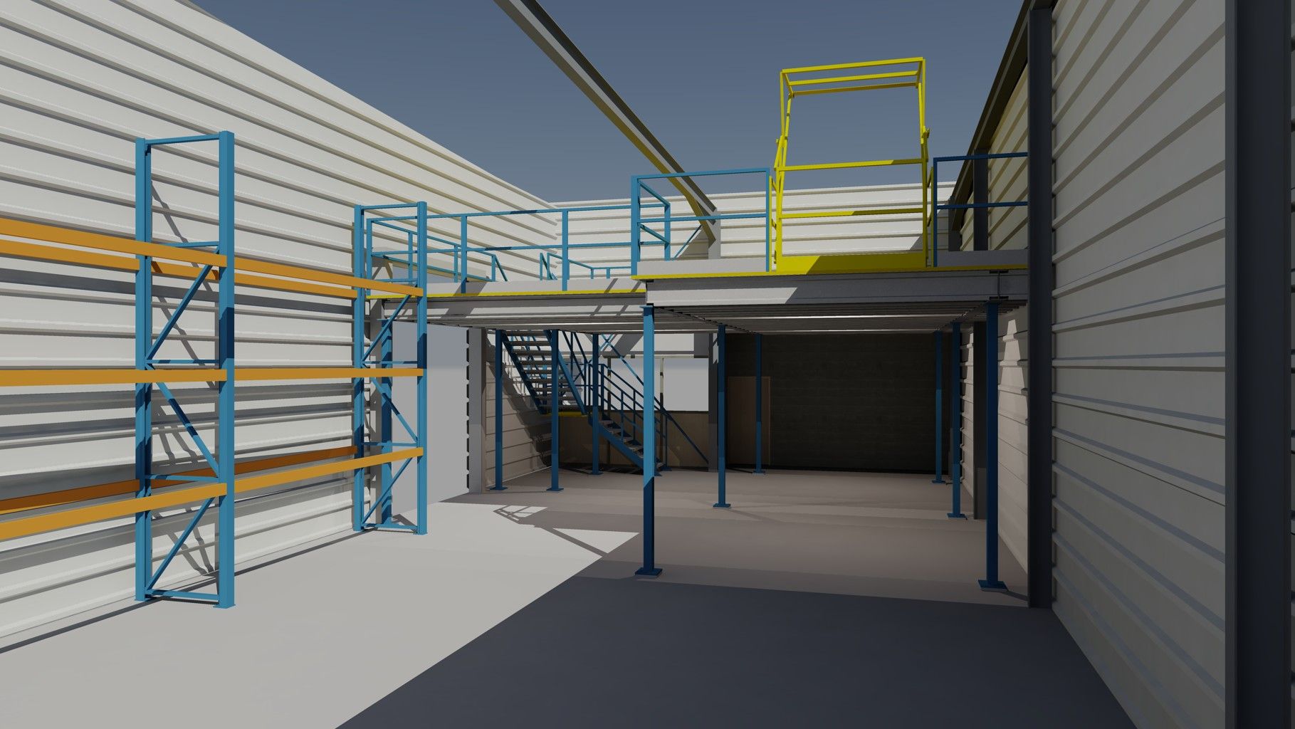 Plateforme de stockage industrielle longue portée DIPLEX - Portée jusqu'à 8m et charge 1T/m²_0