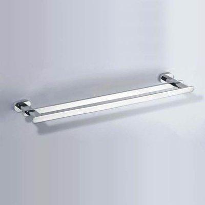 Porte-serviettes double 50 cm - série 7500 - laiton chromé - largeur 500 mm_0