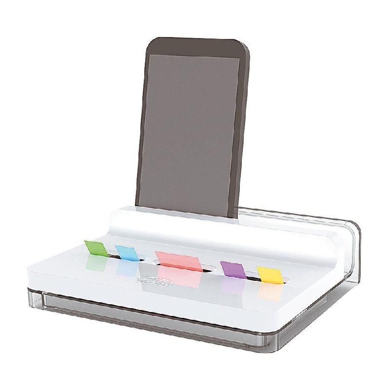 POST-IT® LANGUETTES ADHÉSIVES BUREAU DÉVIDOIR INCLUANT MARQUE-PAGES TAILLE MOYENNE 25,4 X 43,2 MM 2 X 50 PAQUETS + PETITE TAILLE 11,9 X 43,1 MM 4 X 35 PAQUETS ASSORTIES COULEURS