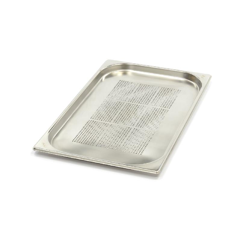 Récipient gastronorm - 1/1 GN - profondeur 2 cm - acier inoxydable - perforé_0