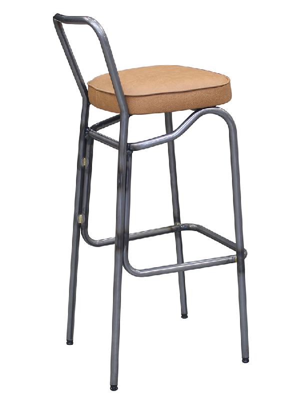 Tabouret de restaurant THD Sanks industriel - haut avec dossier - 99 cm de hauteur totale_0