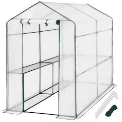 TecTake GmbH tectake Serre de jardin souple 2,23 m²  blanc - 401861 - blanc plastique 401861_0