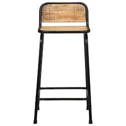 VidaXL Tabourets De Bar Lot De 2 Bois Massif Manguier Brut - 4013530_0