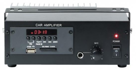 Amplificateur de véhicule USB 12 volts - 40 watts - CAR40 USB avec lecteur MP3 et SD_0