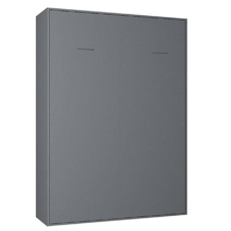 ARMOIRE LIT ESCAMOTABLE SMART-V2 GRIS GRAPHITE MAT COUCHAGE 160*200 CM._0