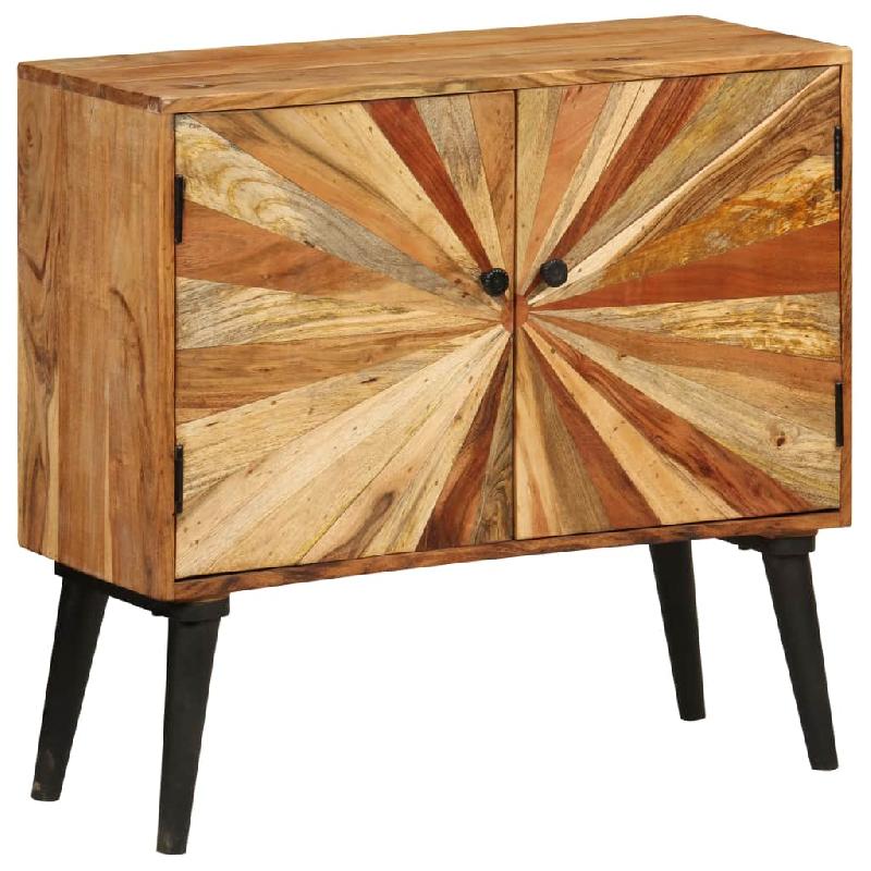 BUFFET BAHUT ARMOIRE CONSOLE MEUBLE DE RANGEMENT BOIS DE MANGUIER MASSIF 85 CM 4402217_0