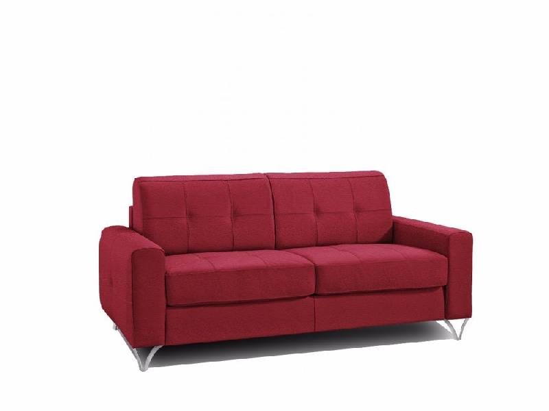 CANAPÉ CONVERTIBLE EXPRESS  SQUADRA 160 CM POLYURÉTHANE ROUGE SOMMIER LATTES RENATONISI_0