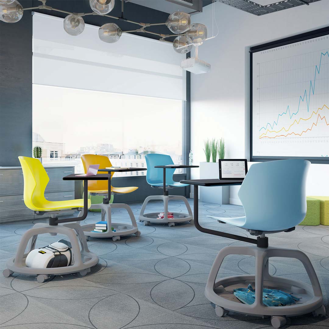 Chaise de bureau design My Frill - coque ergonomique, personnalisable et empilable_1