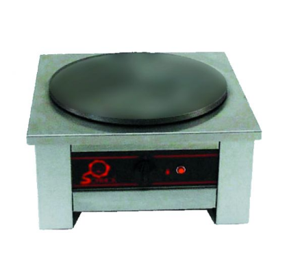 Crêpière professionnelle 230V ø 40cm SOFRACA - ref : 20192 - plaque en fonte microsillonnée, châssis inox_0