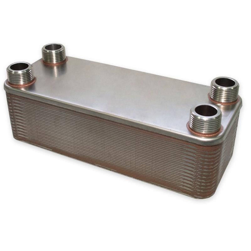 Échangeur de chaleur thermique en acier inoxydable - 30 plaques - 175 kW max - Eau solaire_0