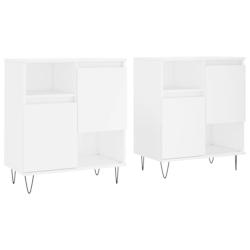 Helloshop26 - Buffet bahut commode armoire meuble de rangement organisateur cuisine salle de séjour salons lot de 2 bois 02_0036696 - 3000213002171_0