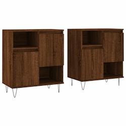 Helloshop26 - Buffet bahut commode armoire meuble de rangement organisateur cuisine salle de séjour salons lot de 2 bois 02_0036796 - 3000213065879_0