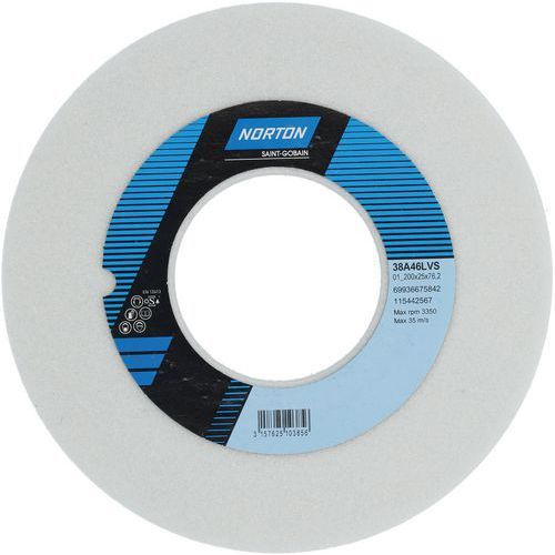 MEULE PLATE AFFÛTAGE OUTILS 38A Ø200X25X76.2MM 38A46LVS - NORTON