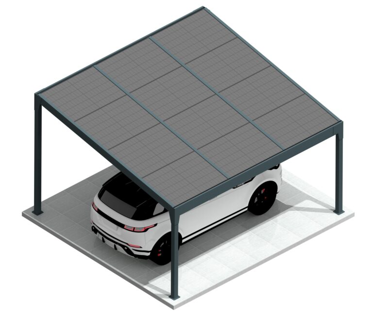 Pergola photovoltaïque autoportante en aluminium - De 2,4 à 12 kWc - Gamme PergiSol_0