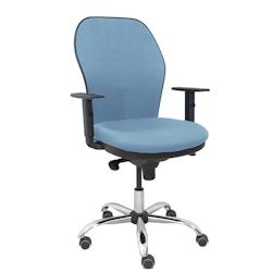 Piqueras y Crespo Silla Jorquera respaldo bali azul cielo asiento bali azul cielo base cromada y ruedas parqué - bleu multi-matériau 15SB13B13B10CCRRP_0