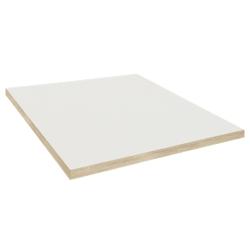 Restootab - Plateau 90x90 blanc chants bois - blanc Bois manufacturé PL-9090M-BLANC-BOI_0